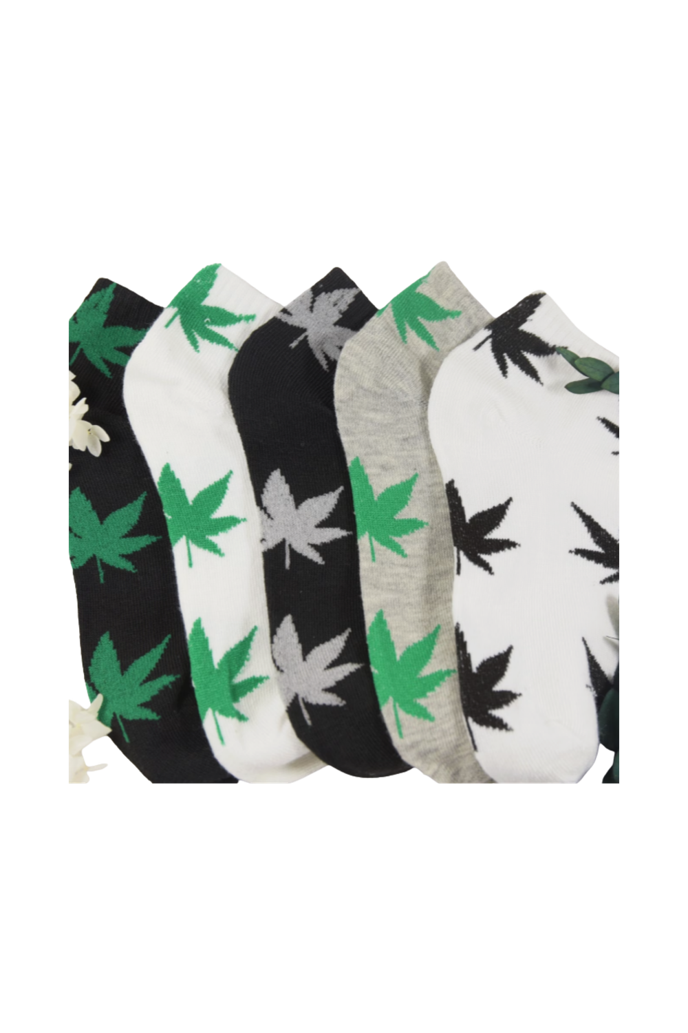 5 Pairs Unisex Maple Leaf Casual Socks – Breathable Sweat-Wicking Everyday Socks