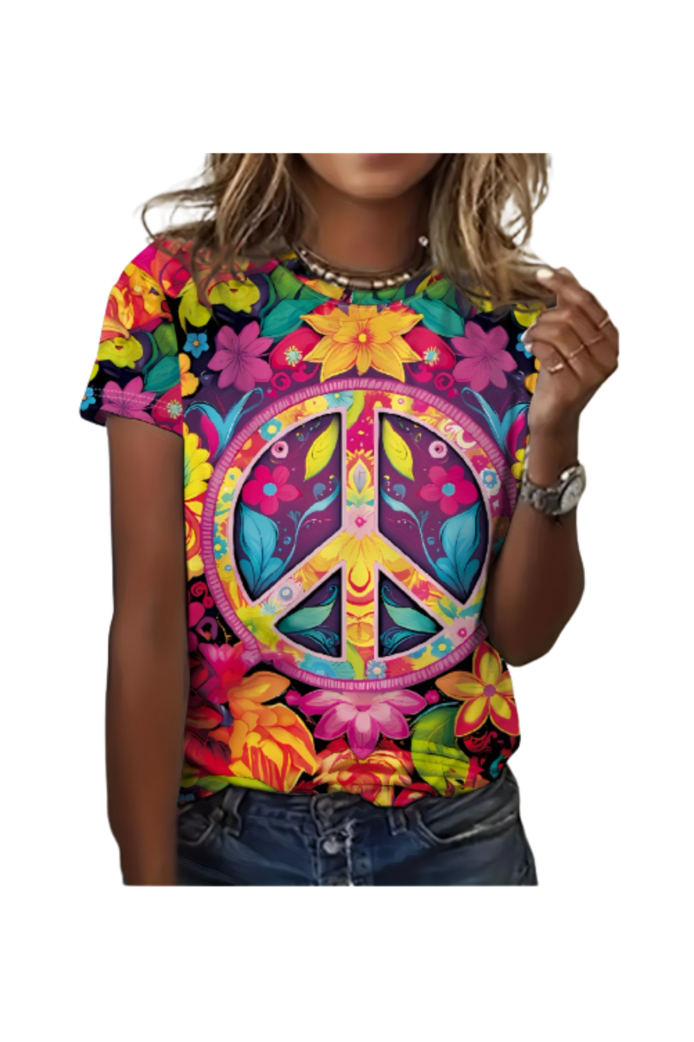 Spring Summer Women's Printed T-Shirt – Casual Everyday Tee