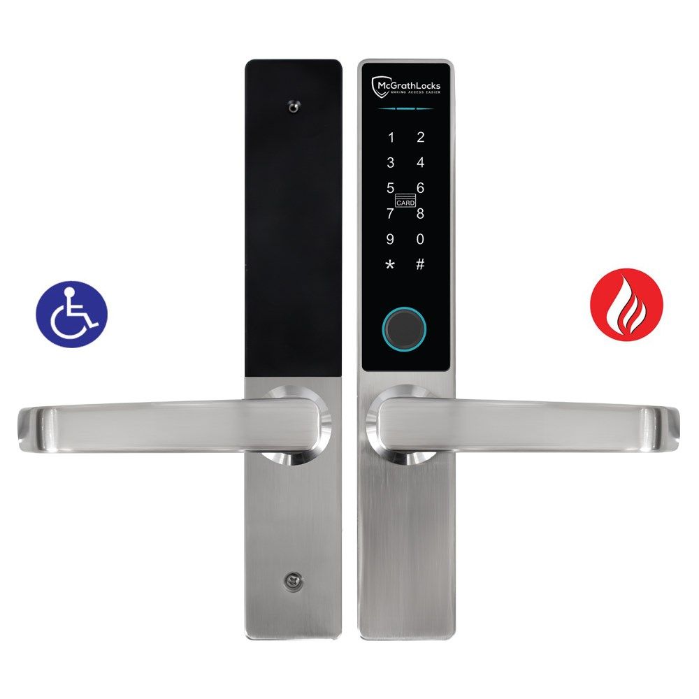 McGrath Hamilton Digital Lock With DDA Compliant Handles And 2 hour Fire Rating with 60/70mm Adjustable Latch
