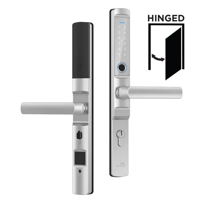 LOCKTON 'E-Series' (Euro Narrow Leverset) SMART DOOR LOCK ( Hinged Door) *Silver