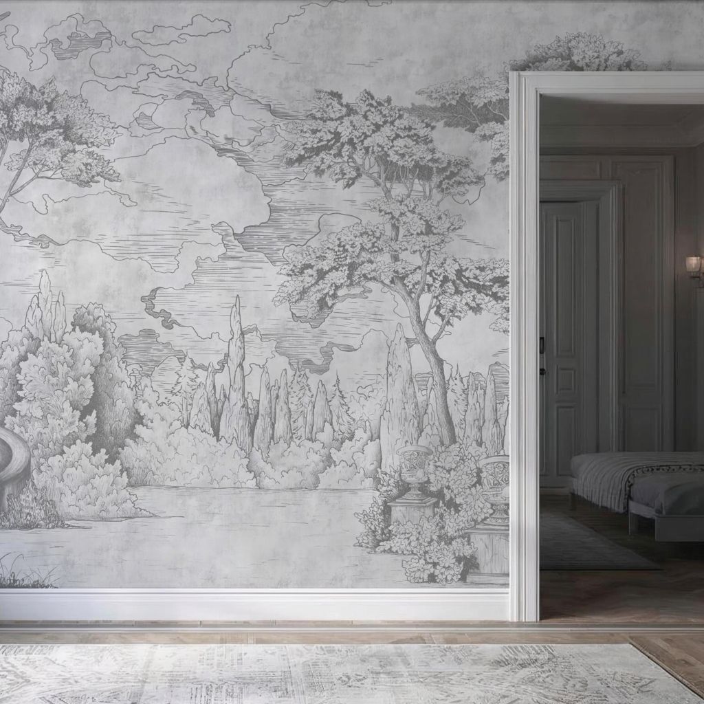 Grey Garden Mural Wallpaper Mural