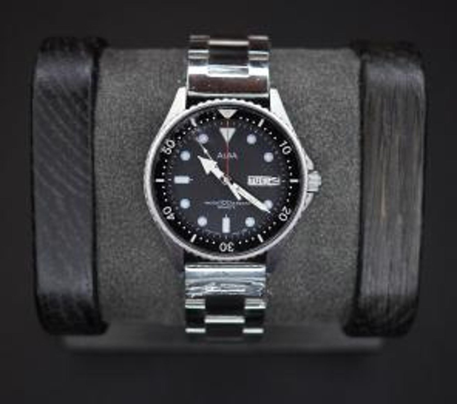 Brushed Steel Ice Dial Executive Watch