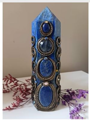 Large Lapis Crystal Tower, Crystal Tower, Wand Point