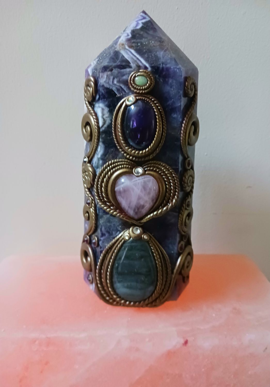 Large Banded Amethyst Crystal Tower