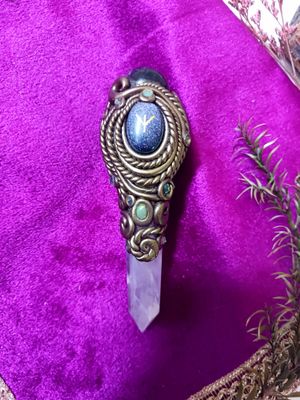 Amethyst Rune Crystal Mini Wand