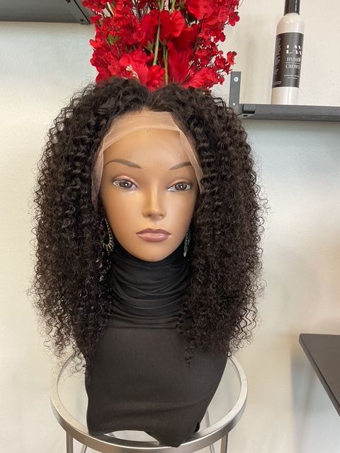 Lace Crowns Collection - 12 Inch Full Lace Human Hair Curly Wig