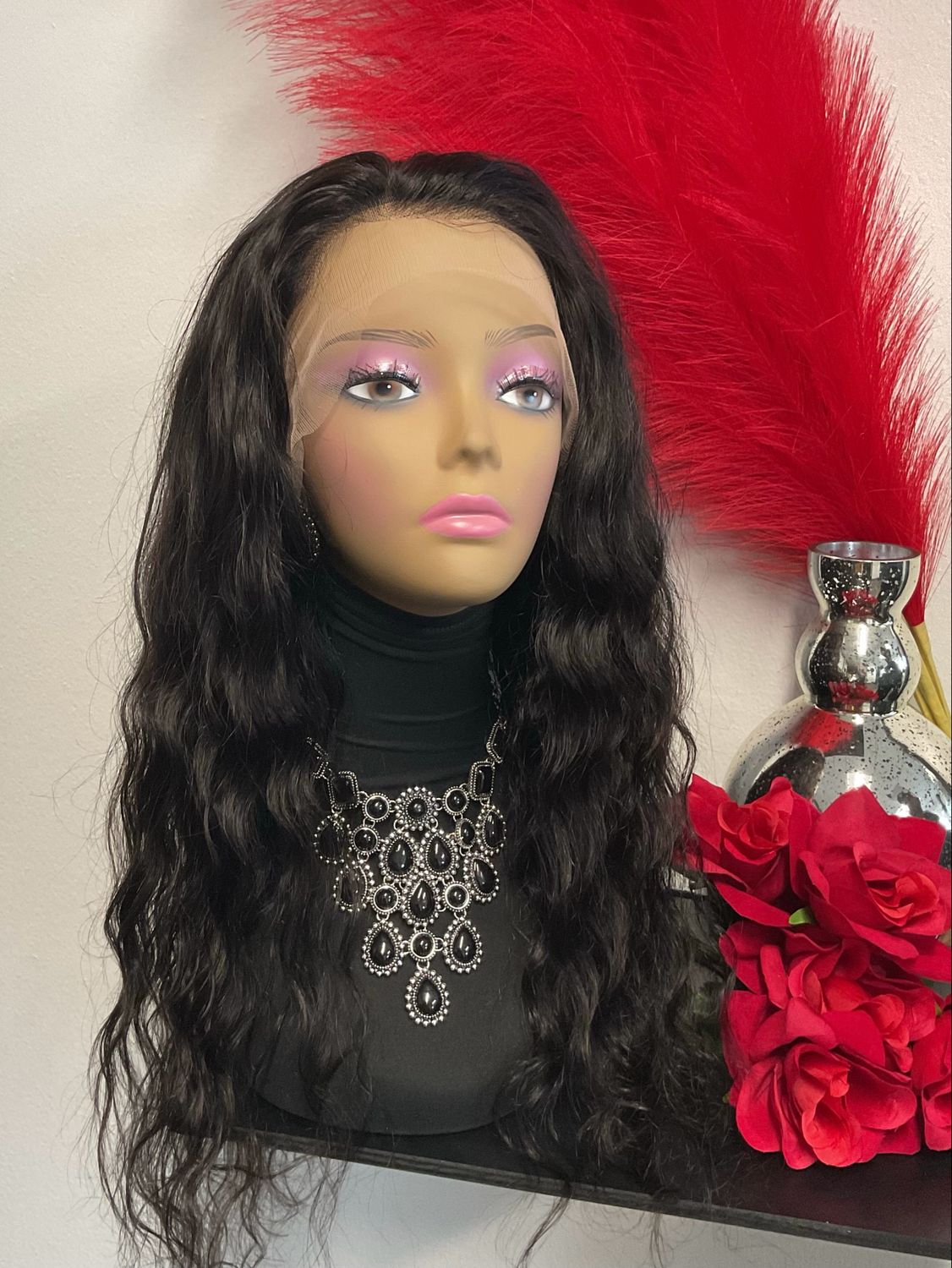 Arial - Lace Crowns Collection - 18 Inch Full Lace Human Hair Loose Wave Wig
