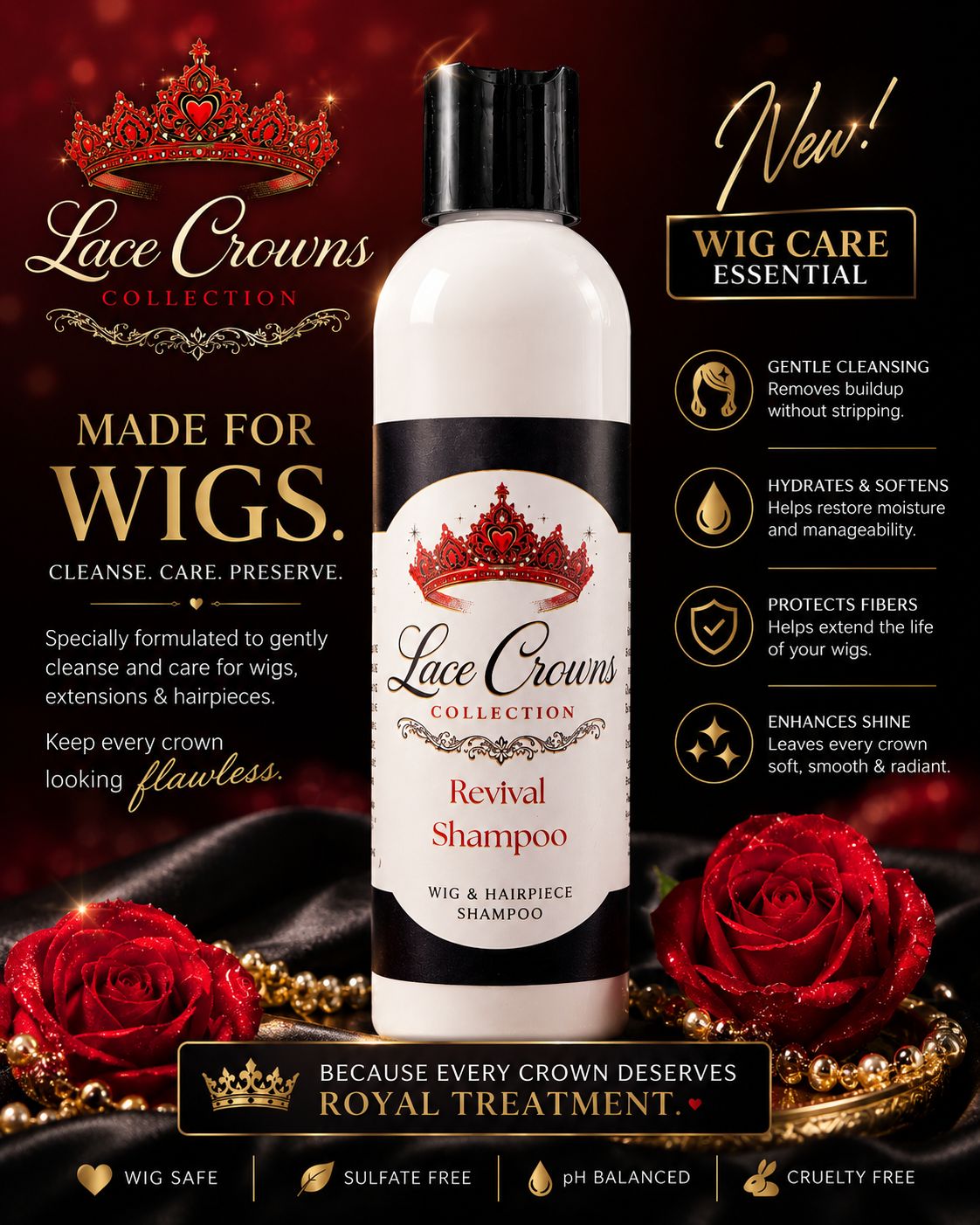 Lace Crowns Collection: Revival Shampoo For Wigs