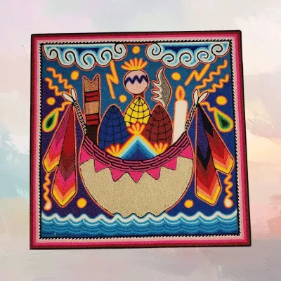 Huichol Yarn Painting 12″x12″ (#3)
