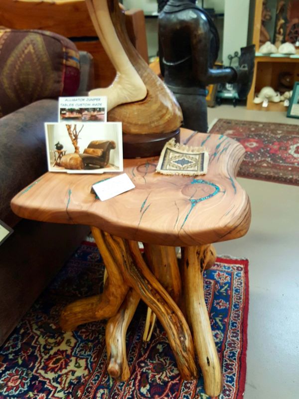 Turquoise Inlay Side Table #2