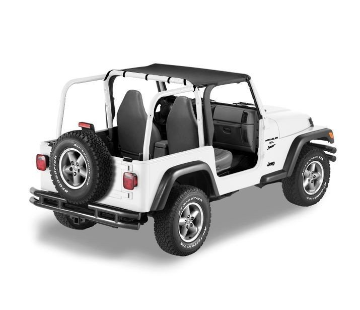 Jeep Tj Header Bikini Top Targa Style 97 02 Jeep Wrangler Tj Black Denim Each Bestop