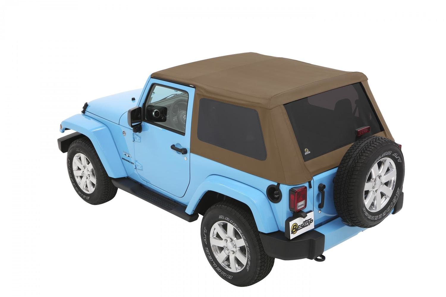 Jeep Jk Soft Top Trektop Nx Plus 07 17 Jeep Wrangler Jk 2 Door Oak Tan