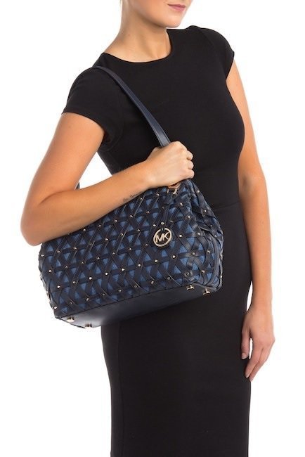 Michael Kors Woven Denim Large Shoulder Bag Michael Kors Woven Denim Large Shoulder Bag