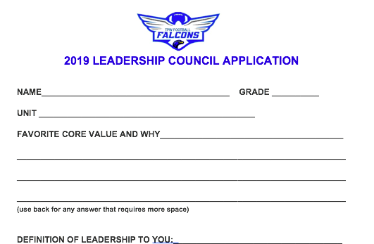 LEADERSHIP COUNCIL APPLICATION LEADERSHIP COUNCIL APPLICATION