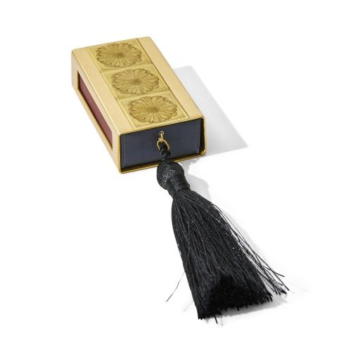 Gilded Brass Matchbox with Black Tassel