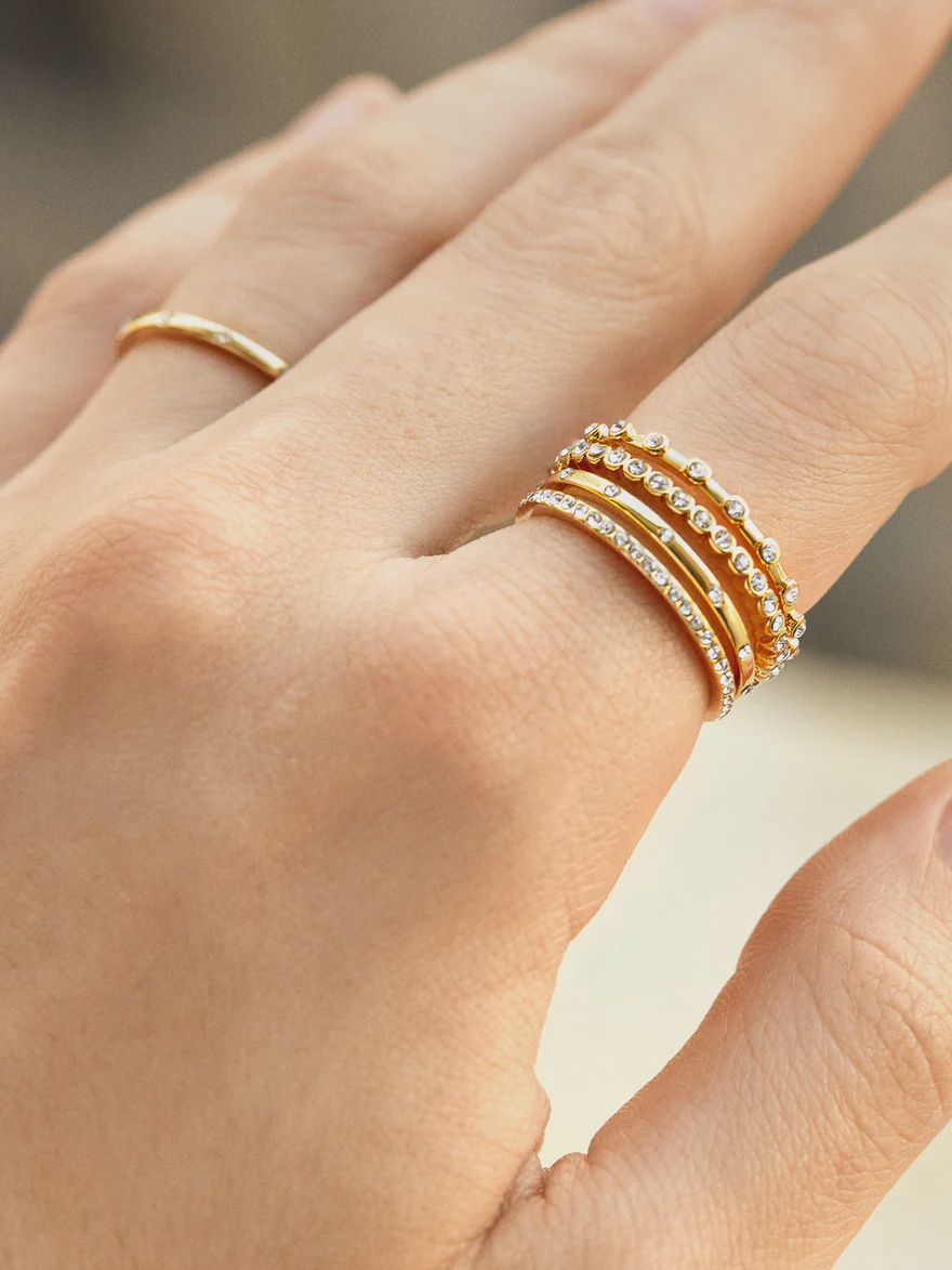 morgan ring set - gold /pave