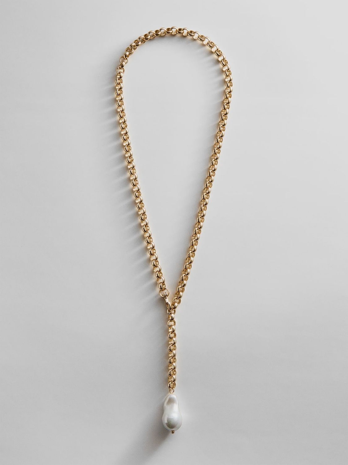 Teagan pearl lariat necklace