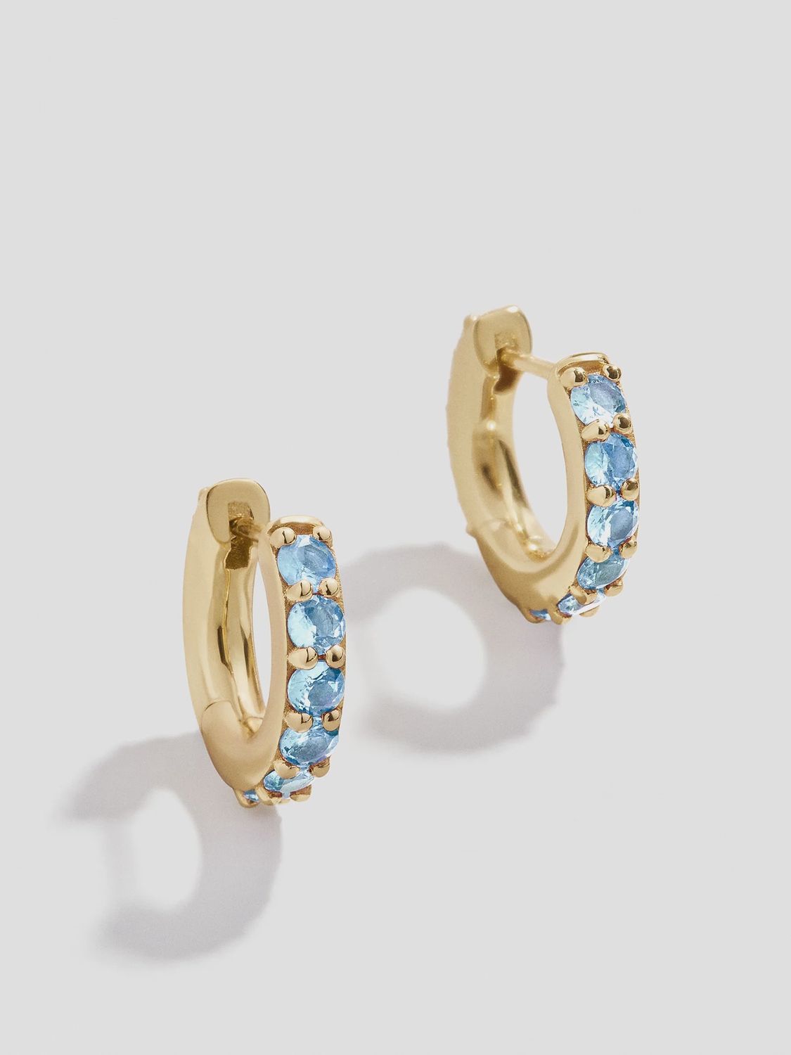 Birthstone huggie earrings