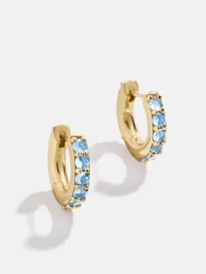 Birthstone Huggie Hoop Earrings