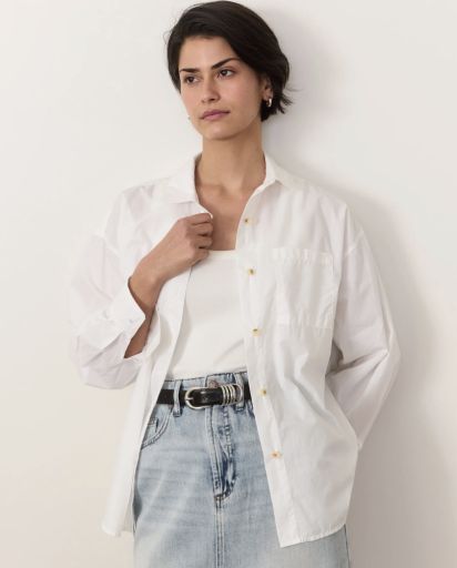 Jane Relaxed Shirt in Cali Poplin, Size: Small