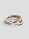 melanie ring criss-cross -gold/silver