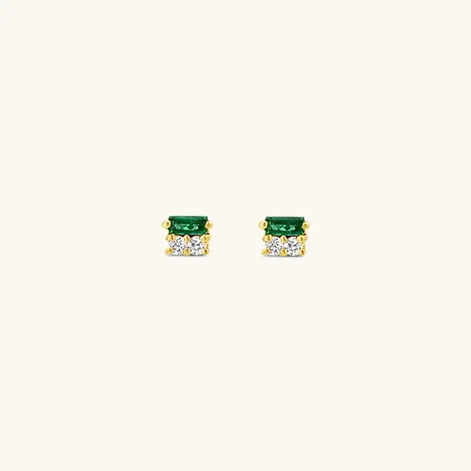 After Hours Emerald Green Gold Earrings