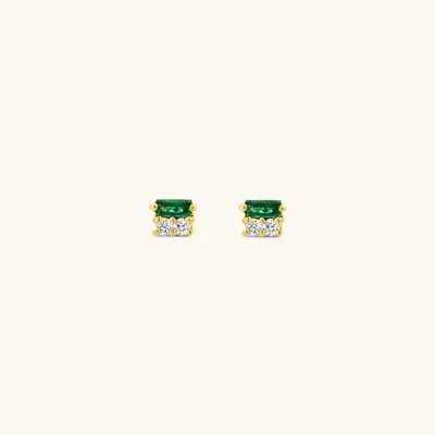After Hours Emerald Green Gold Earrings