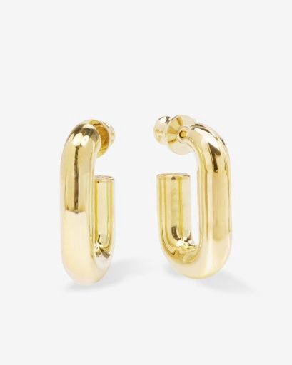 Lil' Frankie Chain Huggies gold