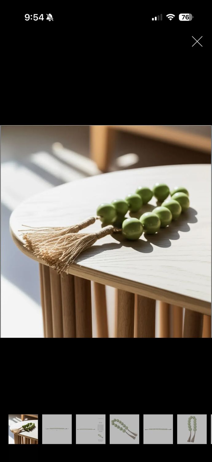 resin swirled beaded garland