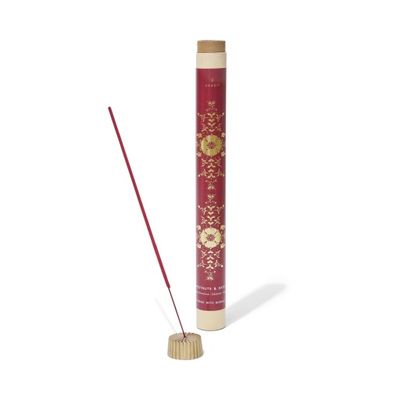 Chestnuts &amp; Dates Gilded Incense with Brass Holder