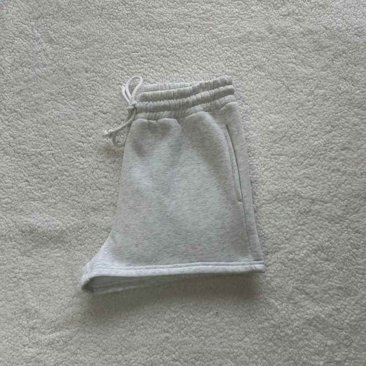 Pearl Grey Basic Blank Shorts