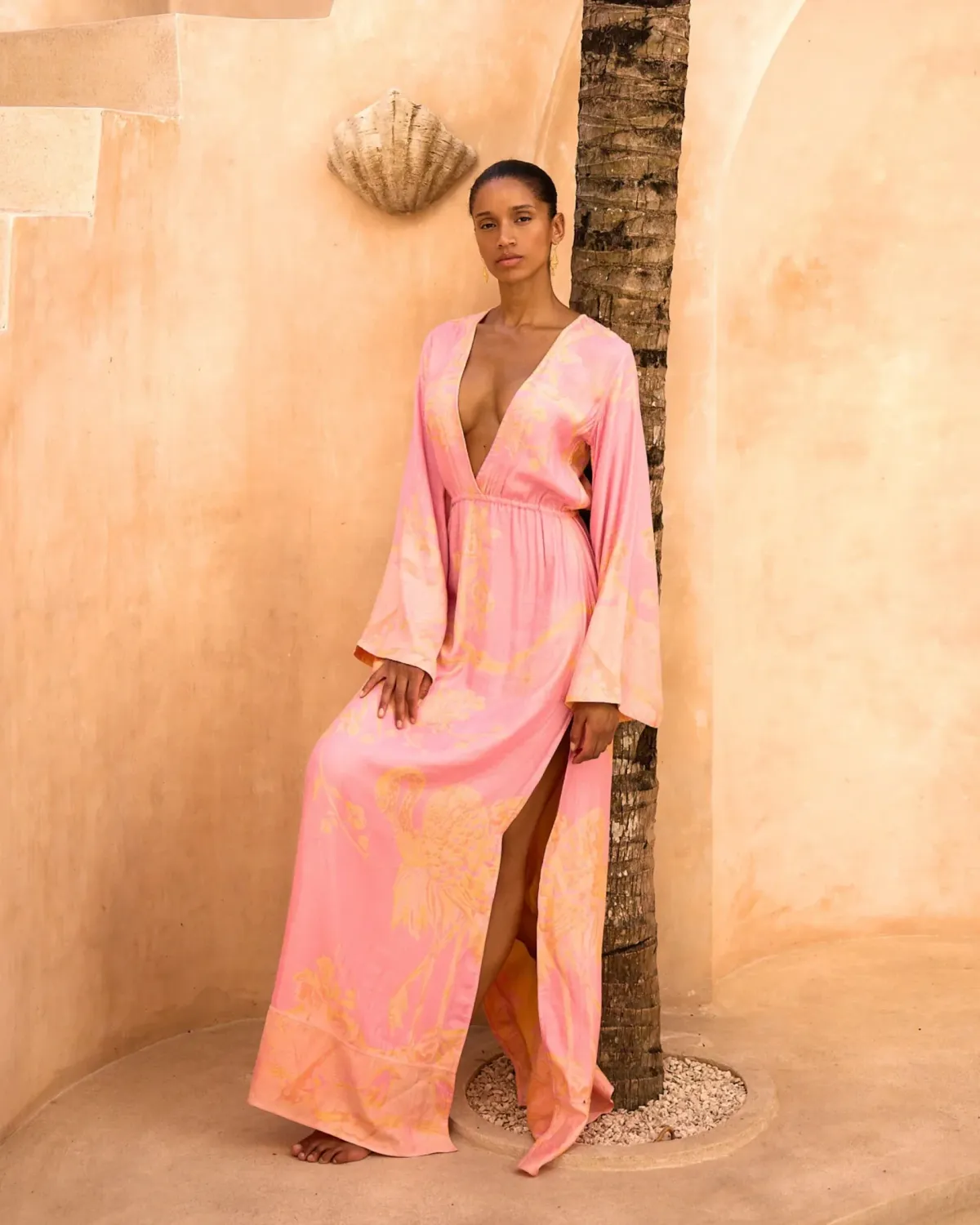 Gabriela Light Pink Maxi Dress