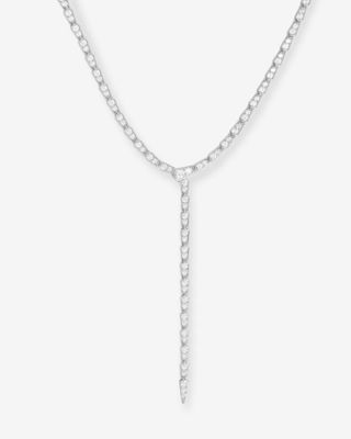 PAVÉ SERPENT LARIAT NECKLACE 18"