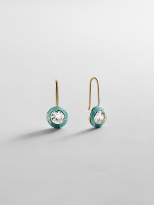 Fallon 14K Gold Semi-Precious Earrings - Turquoise