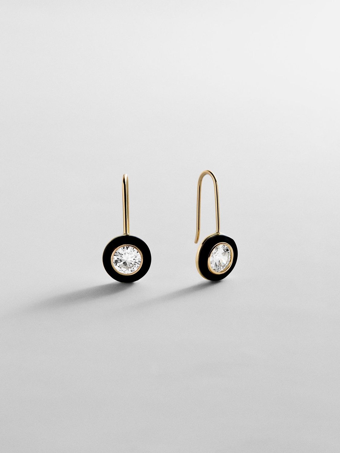 Fallon 14K Gold Semi-Precious Earrings - Onyx