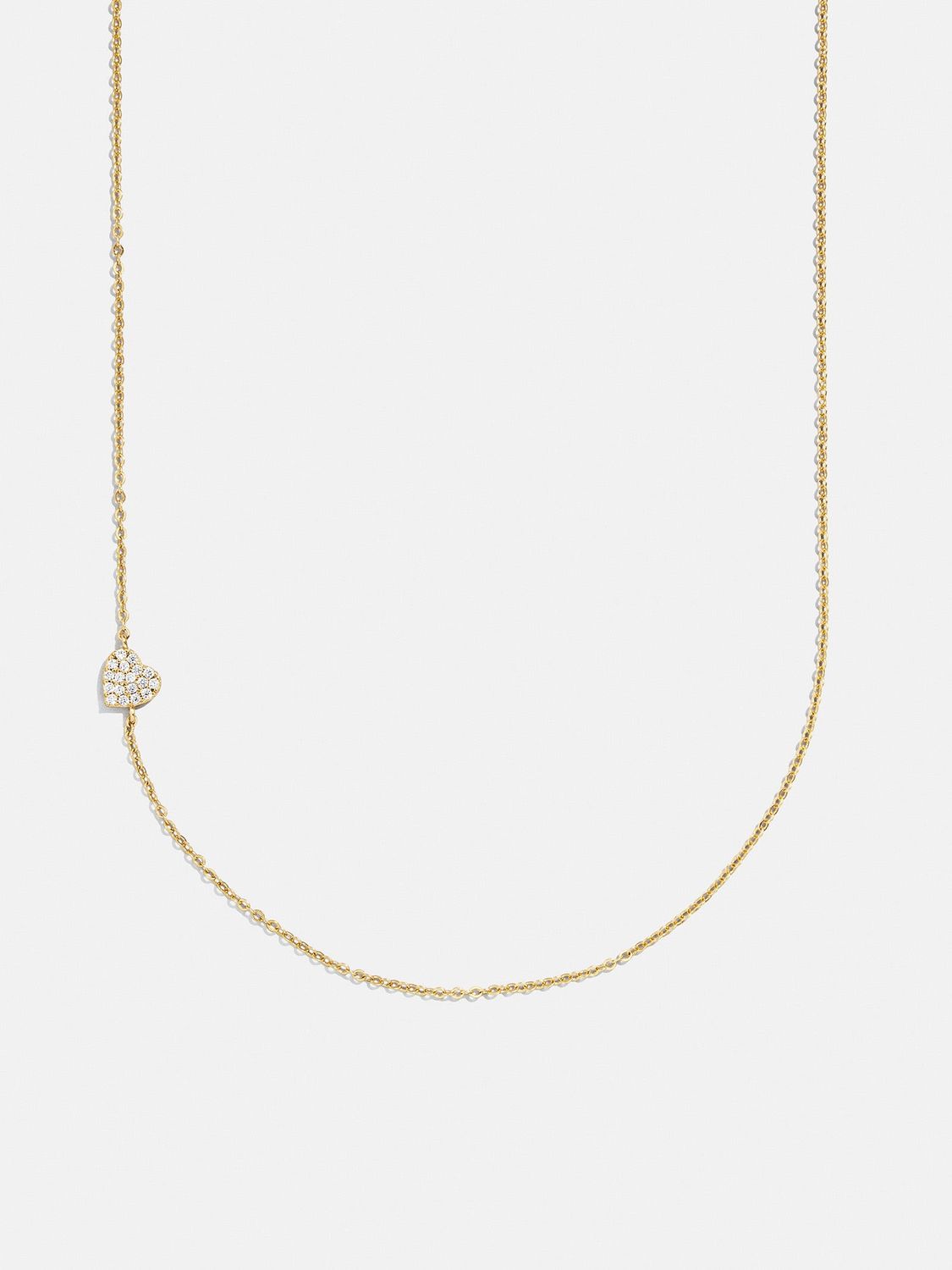 18K Gold Asymmetrical Heart Necklace