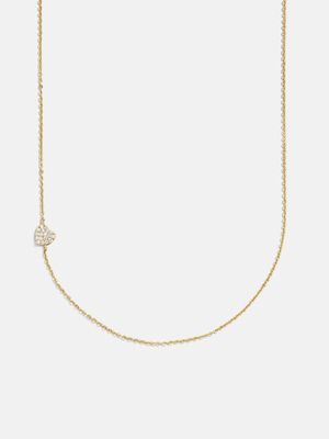 18K Gold Asymmetrical Heart Necklace