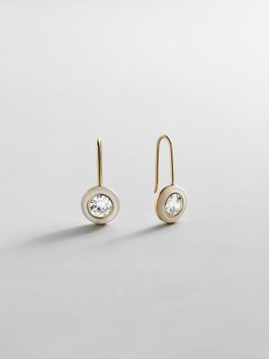 Fallon 14K Gold Semi-Precious Earrings - White Quartz