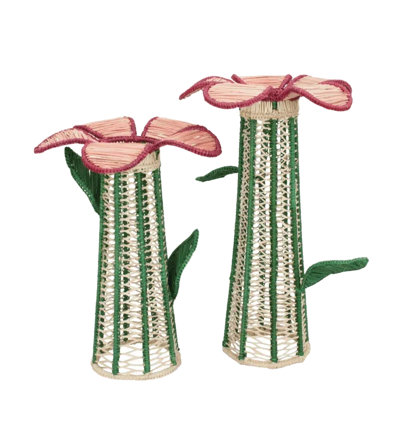 Floral Spirit Candle Holder &amp; Flower Vase Set of 2