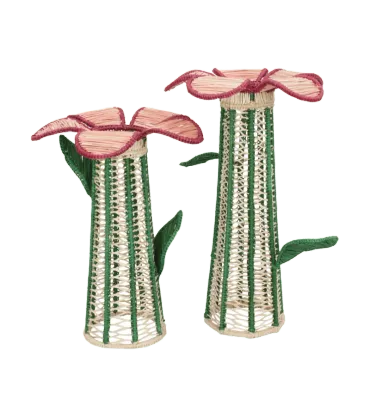 Floral Spirit Candle Holder &amp; Flower Vase Set of 2