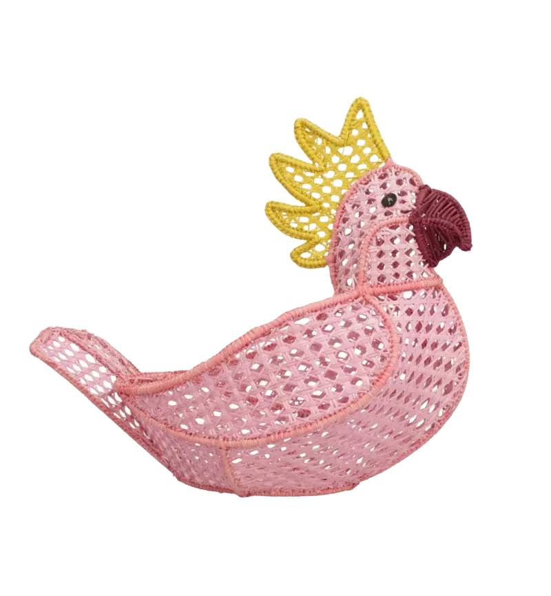 Pink Cockatoo Bread Basket
