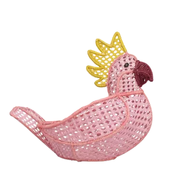 Pink Cockatoo Bread Basket
