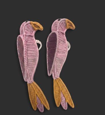 Rose Cockatoo Napkin Ring Set of 2