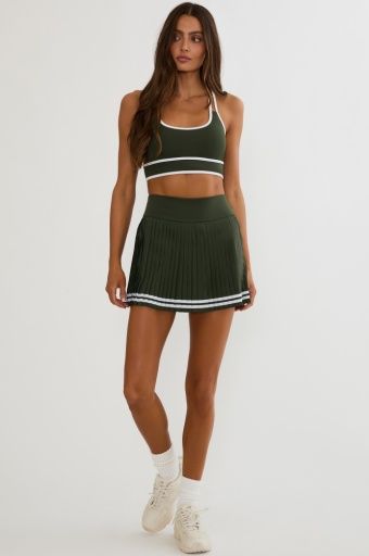 analie skirt green/white, Size: S
