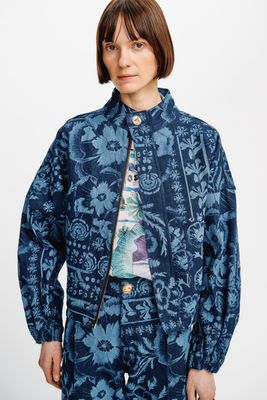 Serena Jacket Denim Flower