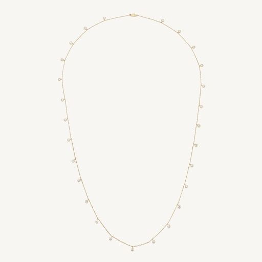 ORSAY STATION  NECKLACE, Colour: WHITE TOPAZ/GOLD