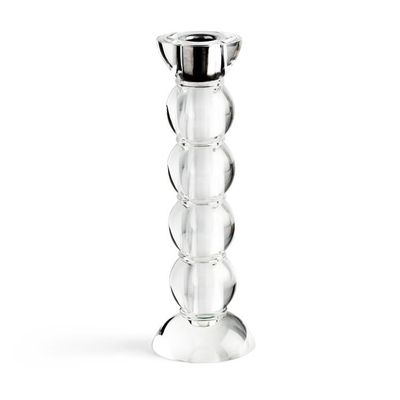 Icy Bobbin Candlestick Clear 23cm