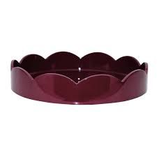 8.5x8.5 Scallop Tray Cherry
