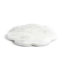 Scallop Resin Chopping Board White