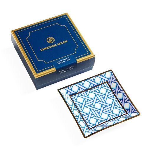 BASKETWEAVE SQUARE TRAY - 34065